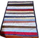 Pottery Barn Kids Red Blue Brown Patchwork Quilt Cotton Comforter Twin 66" x 88"