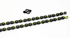PYC DLC 11 Cycle Bike Chains for 11-Speed Shimano/Campy/Sram use Black&Green