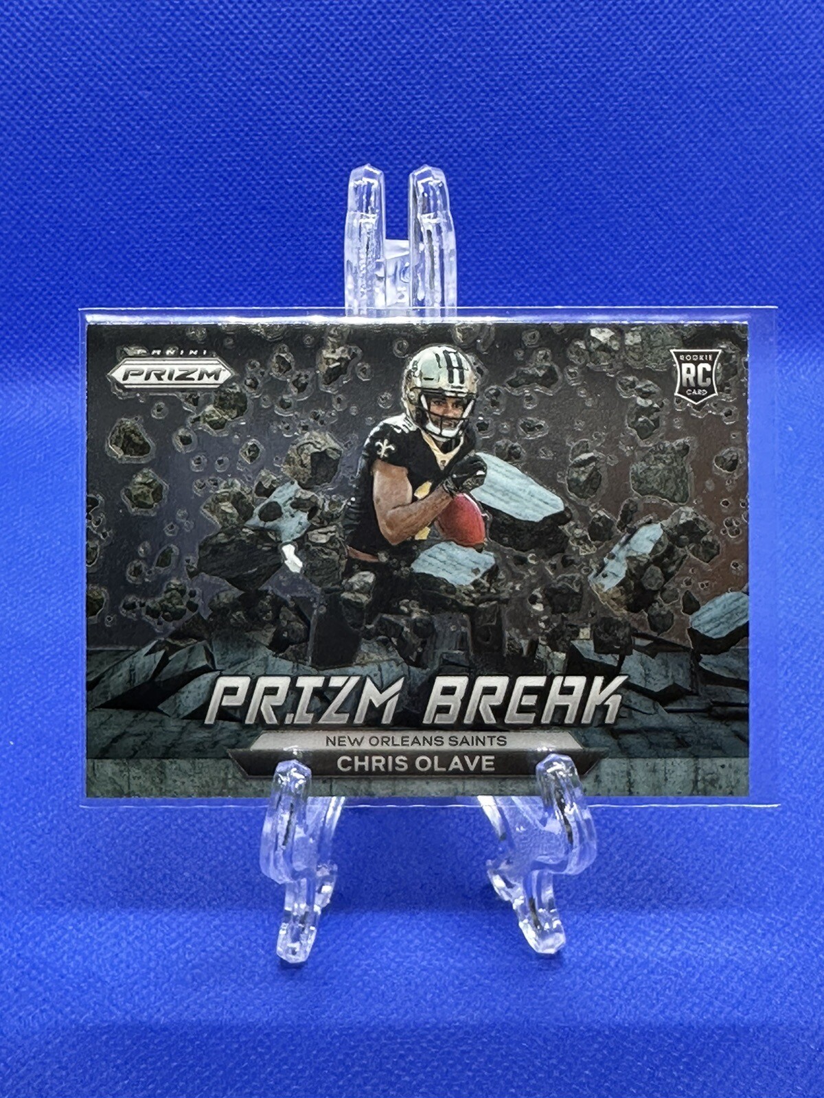 2022 NFL Prizm Chris Olave Prizm Break Silver RC Rookie PB-10 Saints