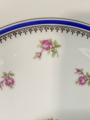 Vtg RICHELIEU CHINA Set of 4 Bone China Rose Dinner Plates, 10” Czechoslovakia - Picture 8 of 9