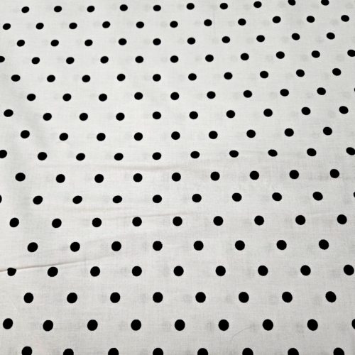 Dots Black on White BTY VIP Cranston White Polka Dots - Picture 1 of 3