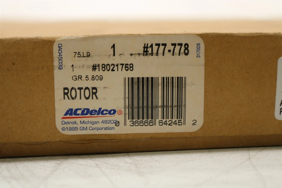NUEVO ACDelco Rotor de freno de disco trasero 177-778 Buick Riviera Cadillac Deville 95-00 Foto 2 de 4