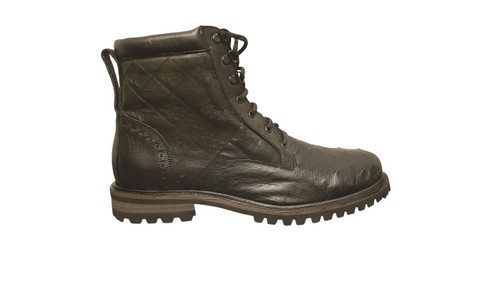 Exotic Ostrich urban boot by Texas Country Black SZ 8US 27MX C37