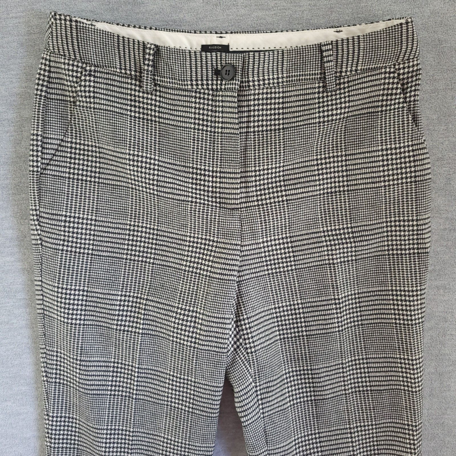 Talbots Pants Womens 4 Black White Checkered Dress Pants Wool Stretch Lined image 4