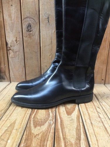 Sergio Rossi black women's High RIDING leather boots size EUR 40 US 10 UK 7 - Picture 15 of 23