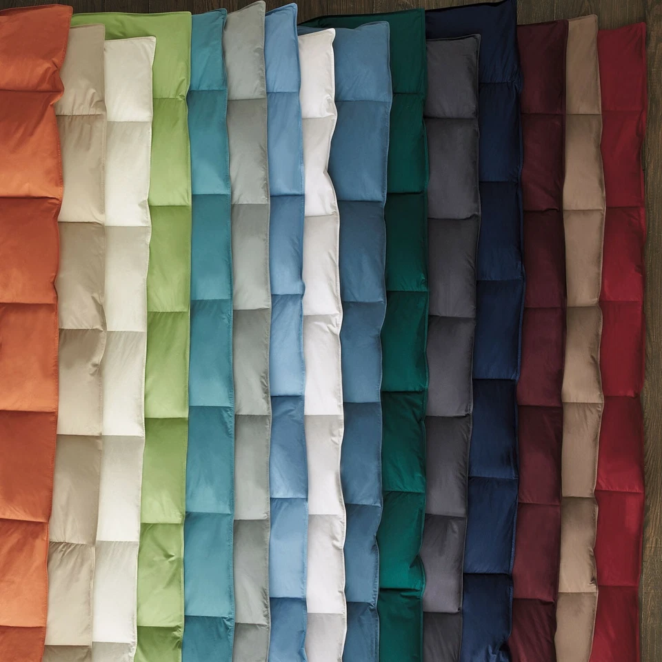 Edredom de inverno pesado para baixo alternativo 1000 TC Cal King Size Strip Select Color - Imagem 2 de 4