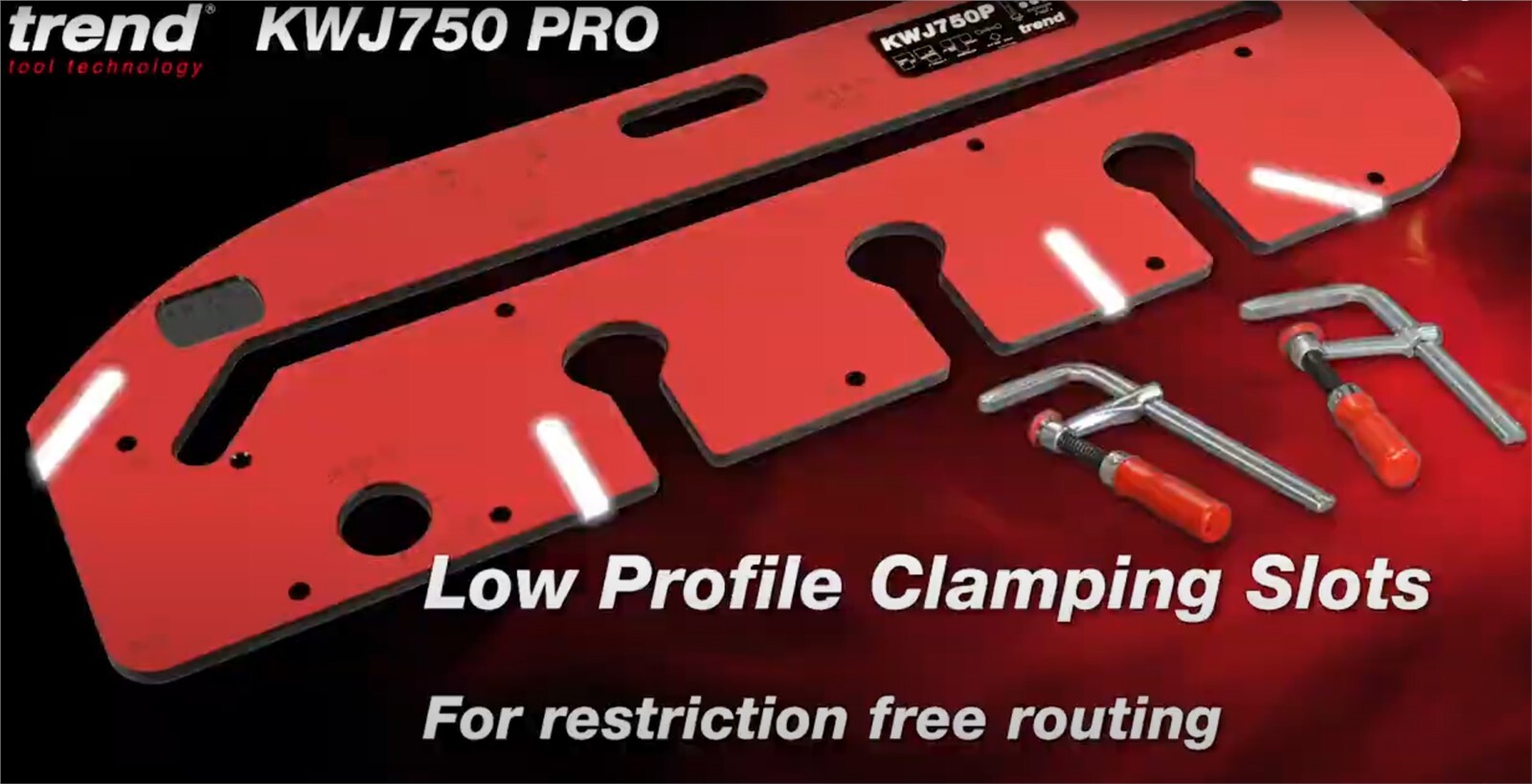 Trend KWJ/P/TCL Worktop Pro Jig Track F Clamps TBar Clamp Adjustable