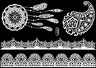 White Temporary Tattoo Stick-On Foot Chain Henna Wedding Party J7W