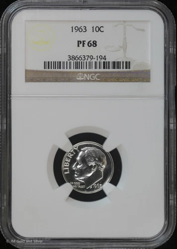 1963 P 10c Proof Roosevelt Dime NGC PF 68 | PR