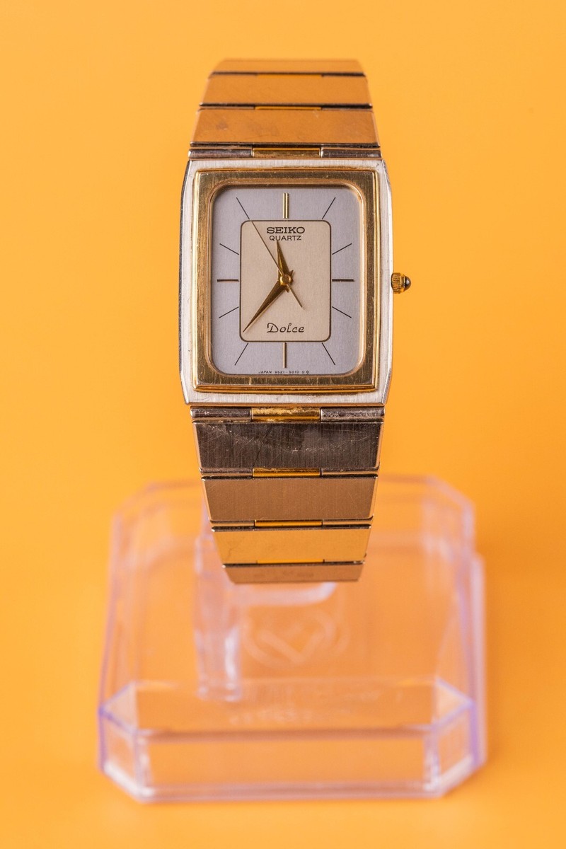 Seiko Dolce Re.9521-5010 Two Tone 33x27mm Case Mens Quartz