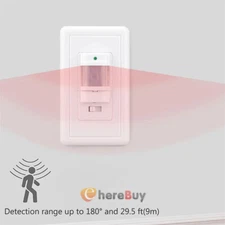 Auto On/Off PIR Motion Sensor Light Switch, Infrared Occupancy Detection