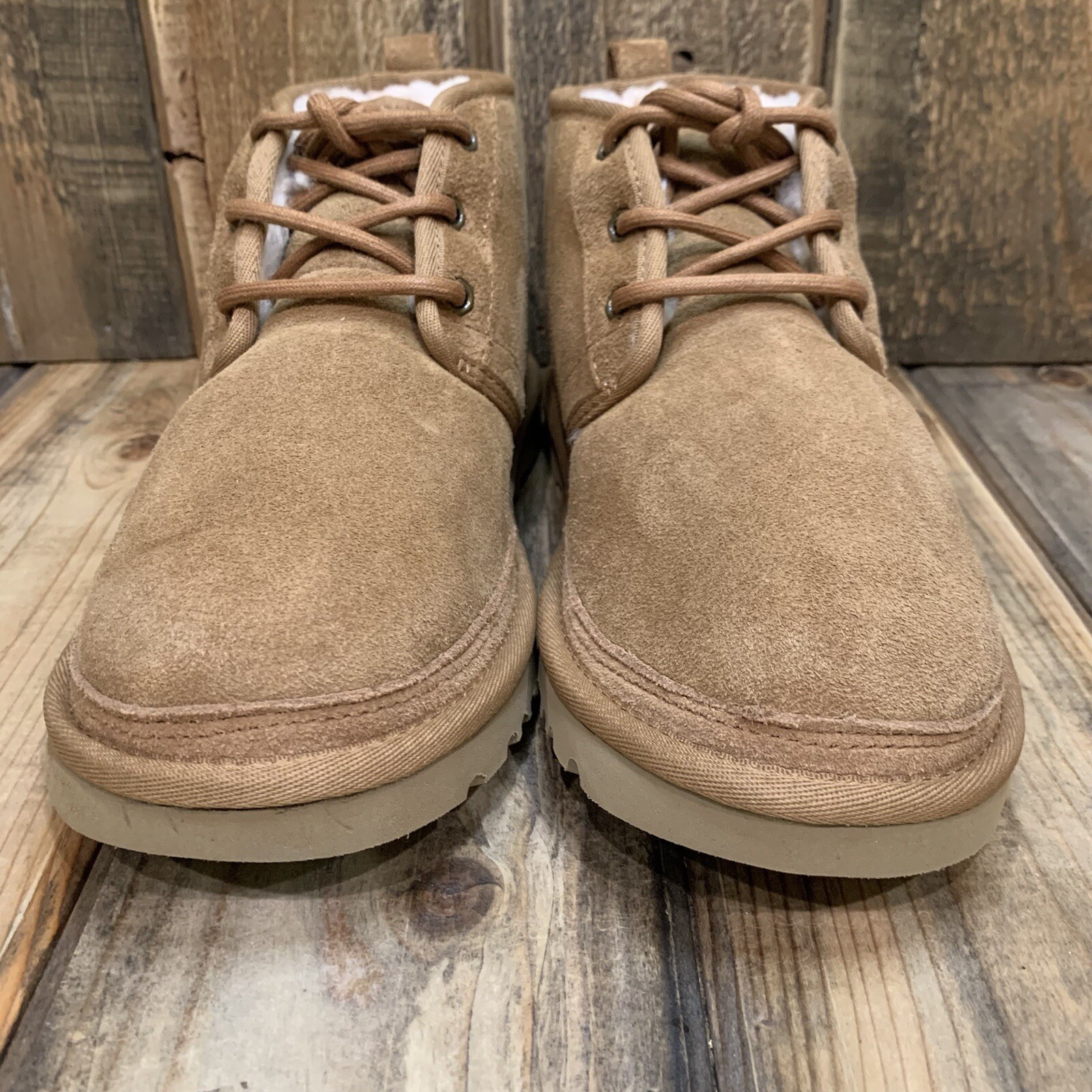NEW UGG NEUMEL BOOT CHESTNUT SUEDE WOOL LINED CHUKKA SHOE WOMENS US 8 EU 39 UK 6 image 4
