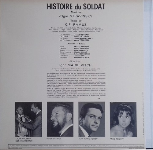 Igor Stravinsky / Histoire Du Soldat / Vinyl / Contemporary Music / Philips - Picture 2 of 3
