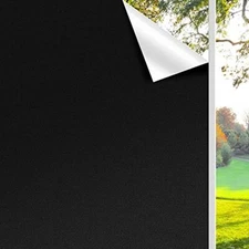 out Window Film Privacy, No Glue Static Cling, 17.5'' x 78.7'' In Blackwhite