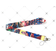 10pcs cartoon avengers Lanyard For Bus subway ID Card KeyChain Holder gif