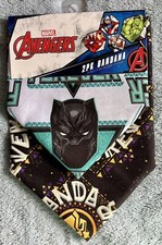 Marvel Avengers 2 Pack Bandana 17.5  x 17.5  Black Panther Wakanda Forever New