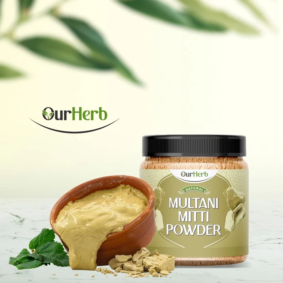 Natural Multani Mitti Powder for Exfoliating Soothing Nourishing Face skin Hair - Image 2 of 4