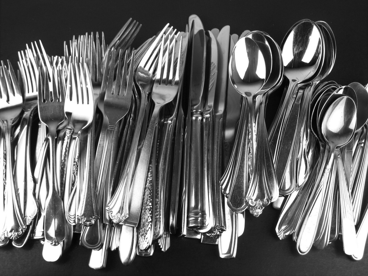 100 Pieces Mix Match Knife Fork Spoon Place Sets Stainless
