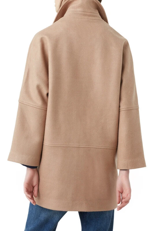 Mango Cocoon Wool Blend Coat Camel UK Small LN007 JJ 02 - Image 2 of 3