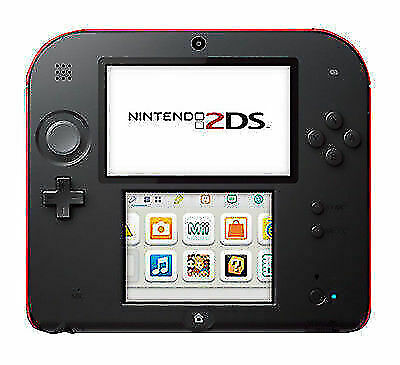 Nintendo 2DS Launch Edition Crimson Red Handheld System With Games - Picture 1 of 1