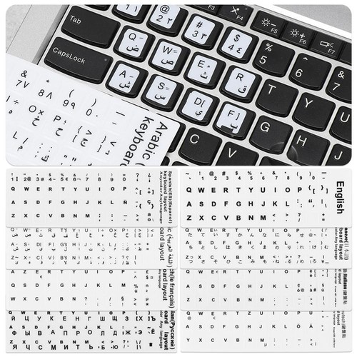 Arabic Deutsch Keyboard Stickers Spanish Alphabet Layout Russian Letter