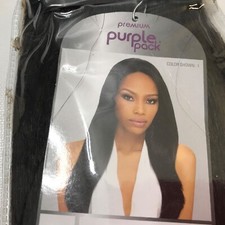 10 Outre Premium Purple Pack 100 Human Hair Yaki Weave Extension Color 2 Black