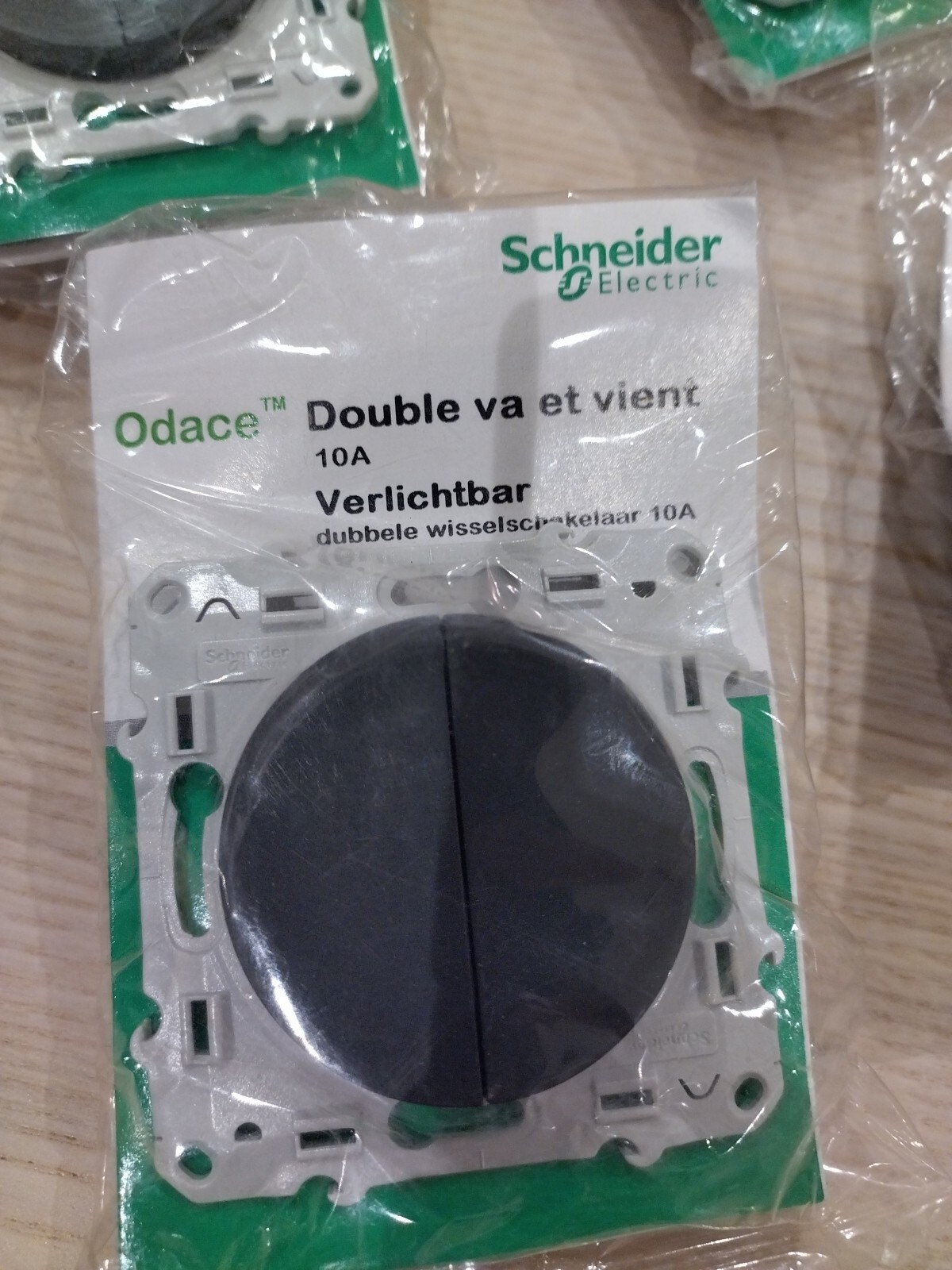 Schneider Electric - Interrupteur double va-et-vient - Odace - Gris Anthracite - Image 2