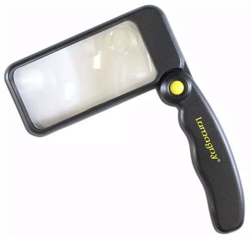 Large Magnifying Glass with 37 LED Light, 10X 20X 45X Handheld Illuminated Lighted