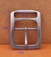 1-1/2" Men Solid Quality Nickel Matte Center Bar Leather Belt Buckle Replacement