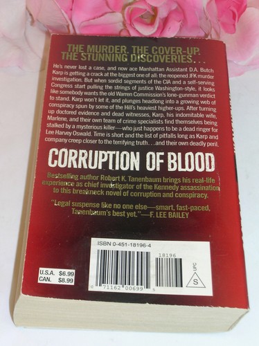 Corruption Of Blood A Novel By Robert K. Tanenbaum - Picture 2 of 5