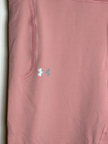 Under Armour Girls Meridian Rib Waistband Ankle Leggings Mauve/pink Size Medium - Picture 2 of 6