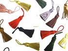 10 Mini craft tassels Small 3.5cm + 2cm loop long decorative Key cushion tassel