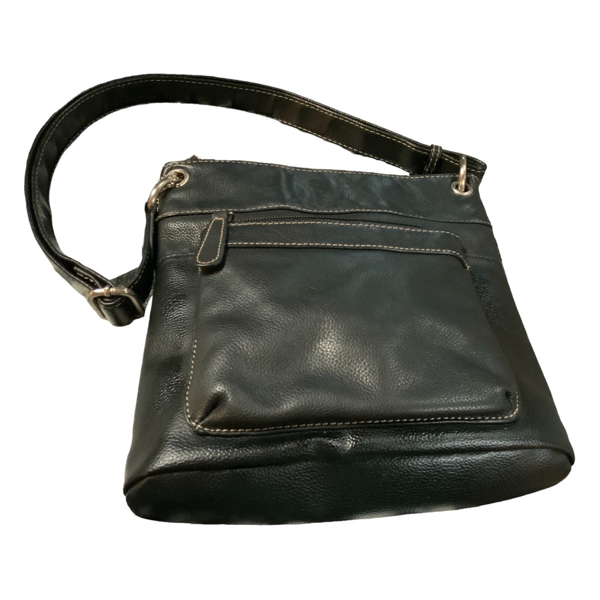 バッグ VINTAGE LEATHER SHOULDER BAG BLACK Vintage Black Genuine Leather Bag Shoulder Bag and Crossbody