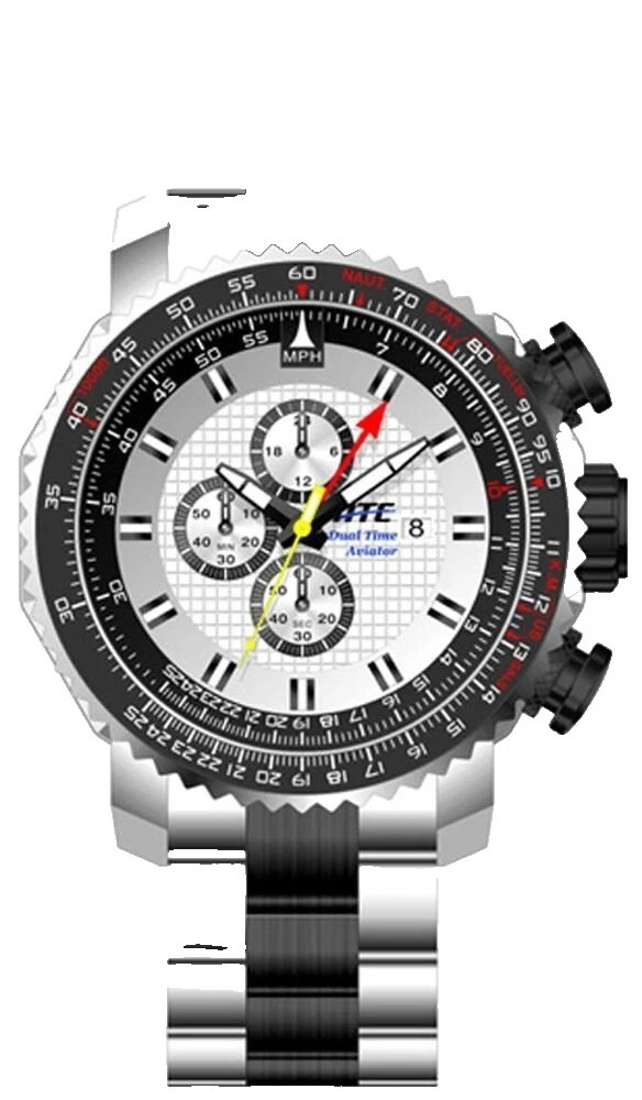 Caja de acero inoxidable Relojes de pulsera analógico Aviator