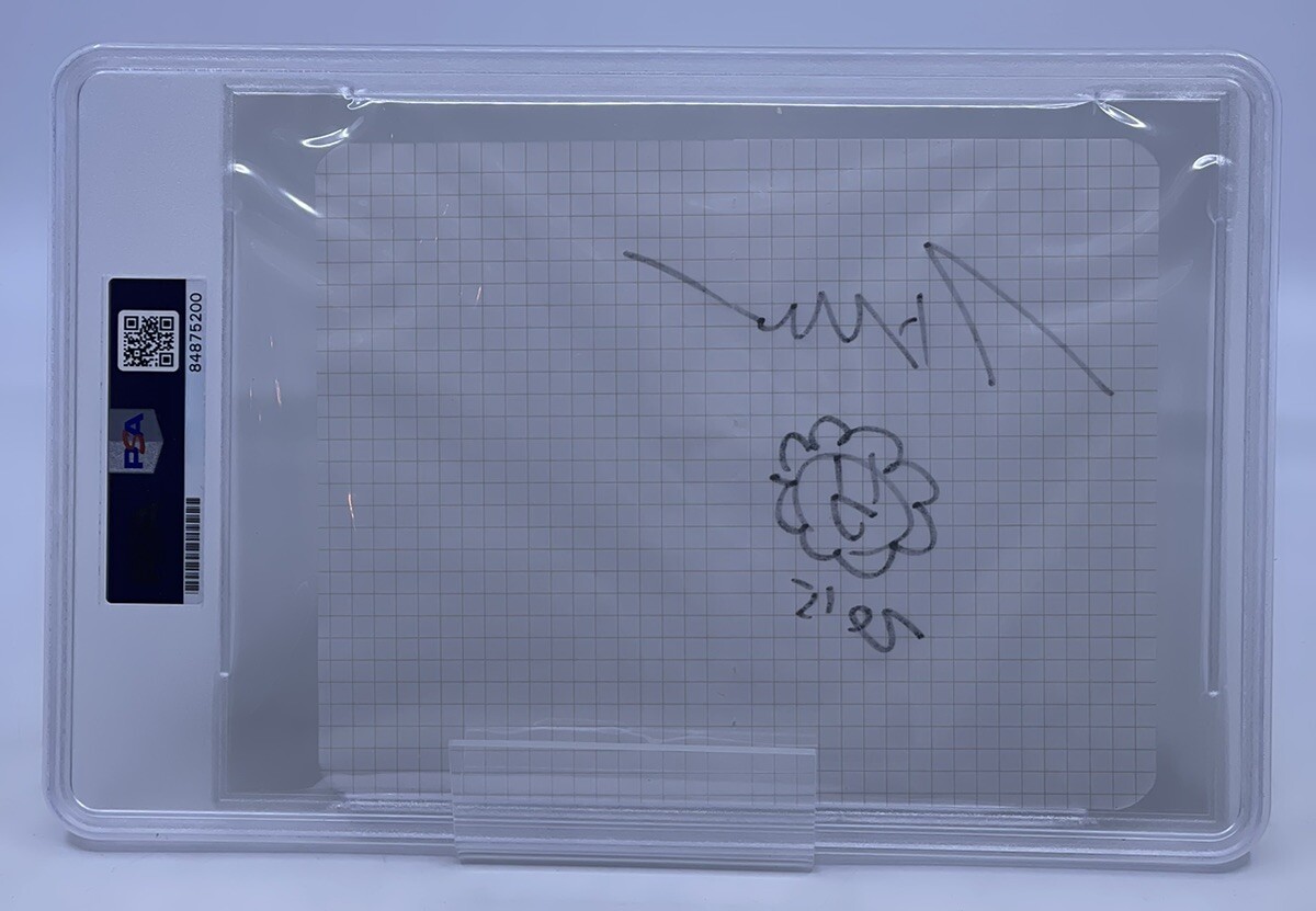 Takashi Murakami Autograph 2015 PSA DNA Authentic RARE