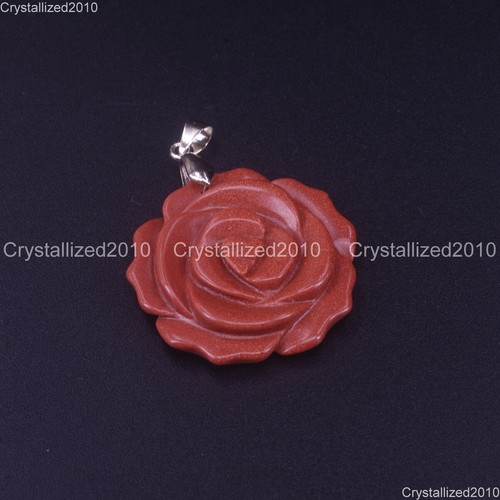 Piedras Preciosas Naturales Talladas Rosa Flores Reiki Chakra Curación Colgante Joyería Cuentas - Imagen 36 de 39