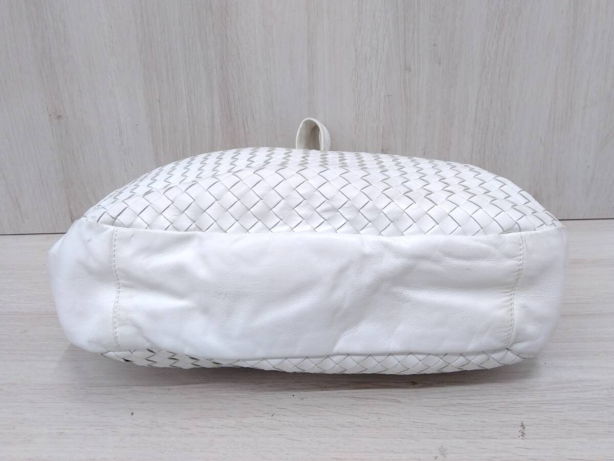 バッグ BOTTEGA VENETA leather hobo bag White Bottega Veneta - Wallace Candy White Woven Leather Shoulder Bag