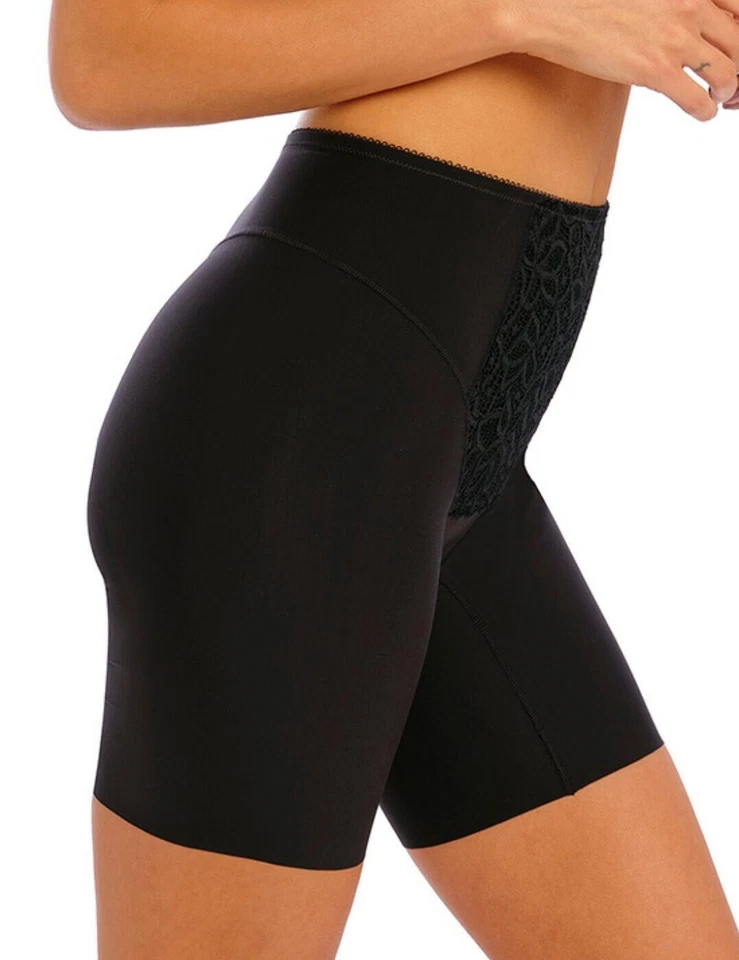 Wacoal Raffine Corto Negro M 12 Cintura Alta Pierna Larga Control Formador Encaje 148038 Foto 2 de 4