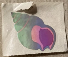 Vintage 1989 Pearly shiny iridescent sticker by Mrs. Grossmans