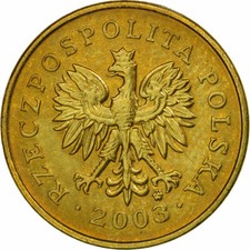 [#584845] Coin, Poland, 2 Grosze, 2003, Warsaw, MS(63), Brass, KM:277