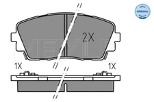 MEYLE 025 253 6516 Brake Pad Set, disc brake for KIA