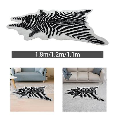 Faux Zebra Print Teppich Vorleger Anti Rutsch Bequem Weich Dekoteppich
