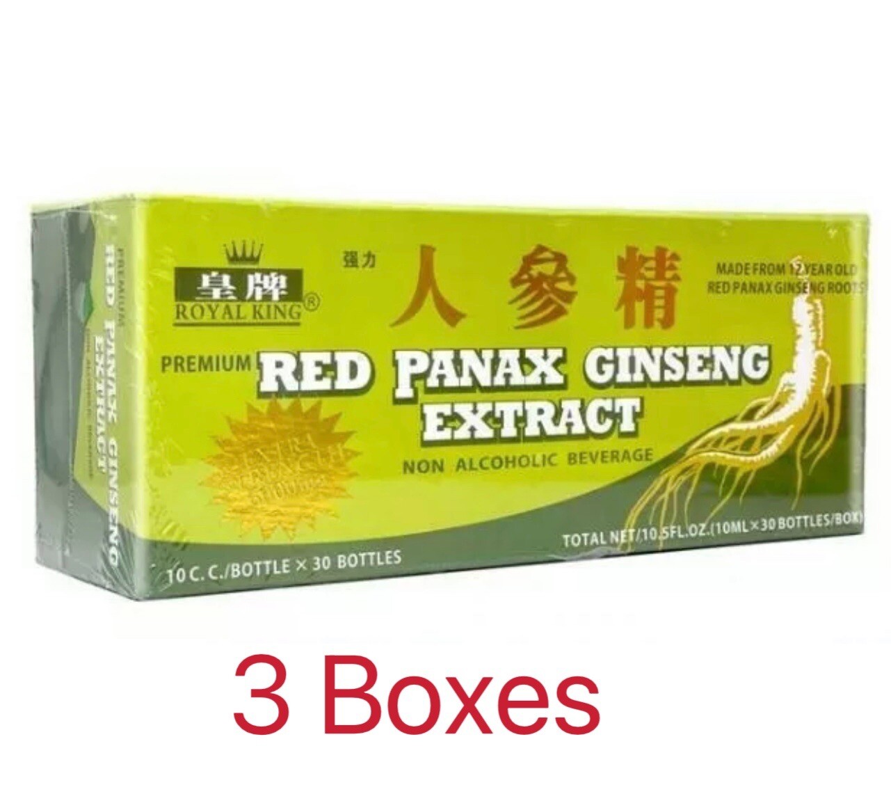 3 Box ROYAL KING RED PANAX GINSENG EXTRACT EXTRA STRENGTH 60