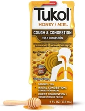 TUKOL Adult X-Pecto Miel Honey Cold Syrup, 4 Ounce