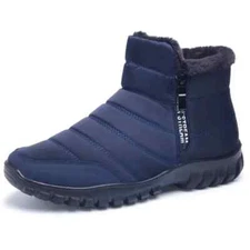 Winter Men's Ankle Boots Waterproof Non Slip Shoes Keep Warm Plush Snow Boots