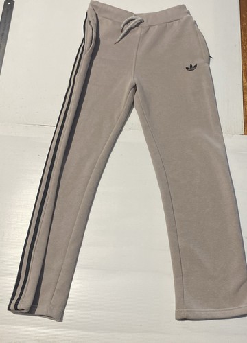 Adidas Pants Mens Size L Large Fleece Sweatpants Grey/Black