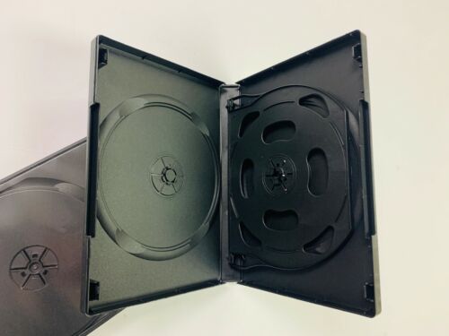 5 Stück 22 mm Schwarz Quad Multi 4 DVD Hülle mit Hülle (D-M4/22-B-YY) - Bild 2 von 2