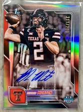 Behren Morton Bowman U Chrome Prospect Autograph Refractor Texas Tech 211/299
