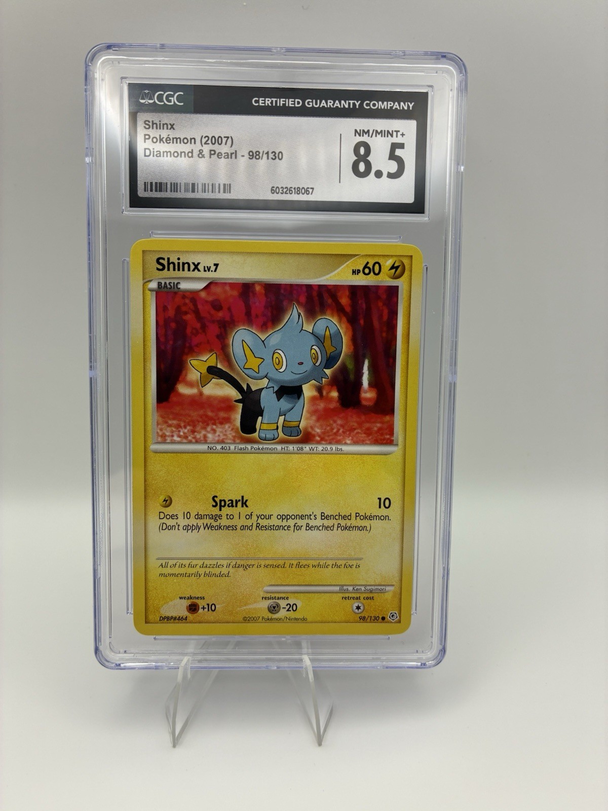 2007 Pokémon Diamond & Pearl 98/130 Shinx CGC 8.5 NM-MT