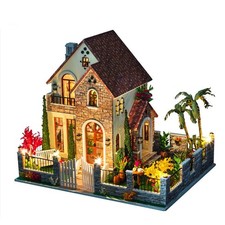 Dollhouse Diy Toy Large Villa Hand Assemble Building 3D Model Miniature Dollhous